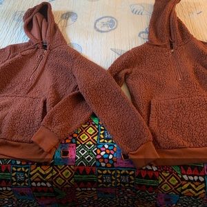 Two Sherpa Derek Heart Pullovers